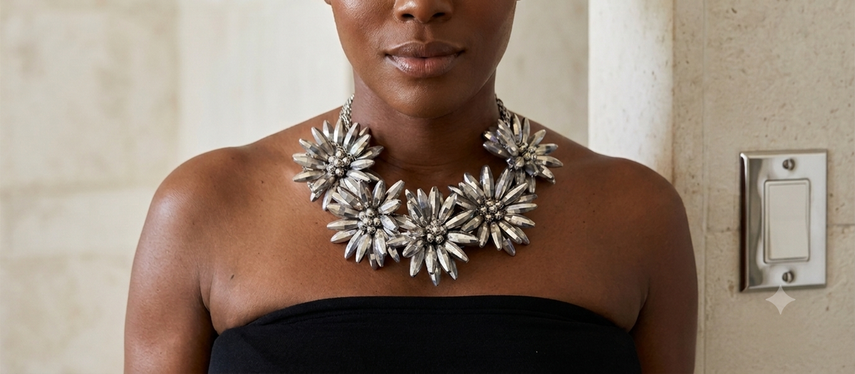 Metal Flower Necklace