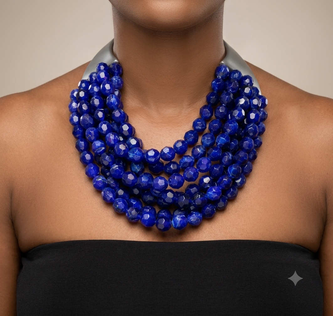 Blue Acrylic Necklace