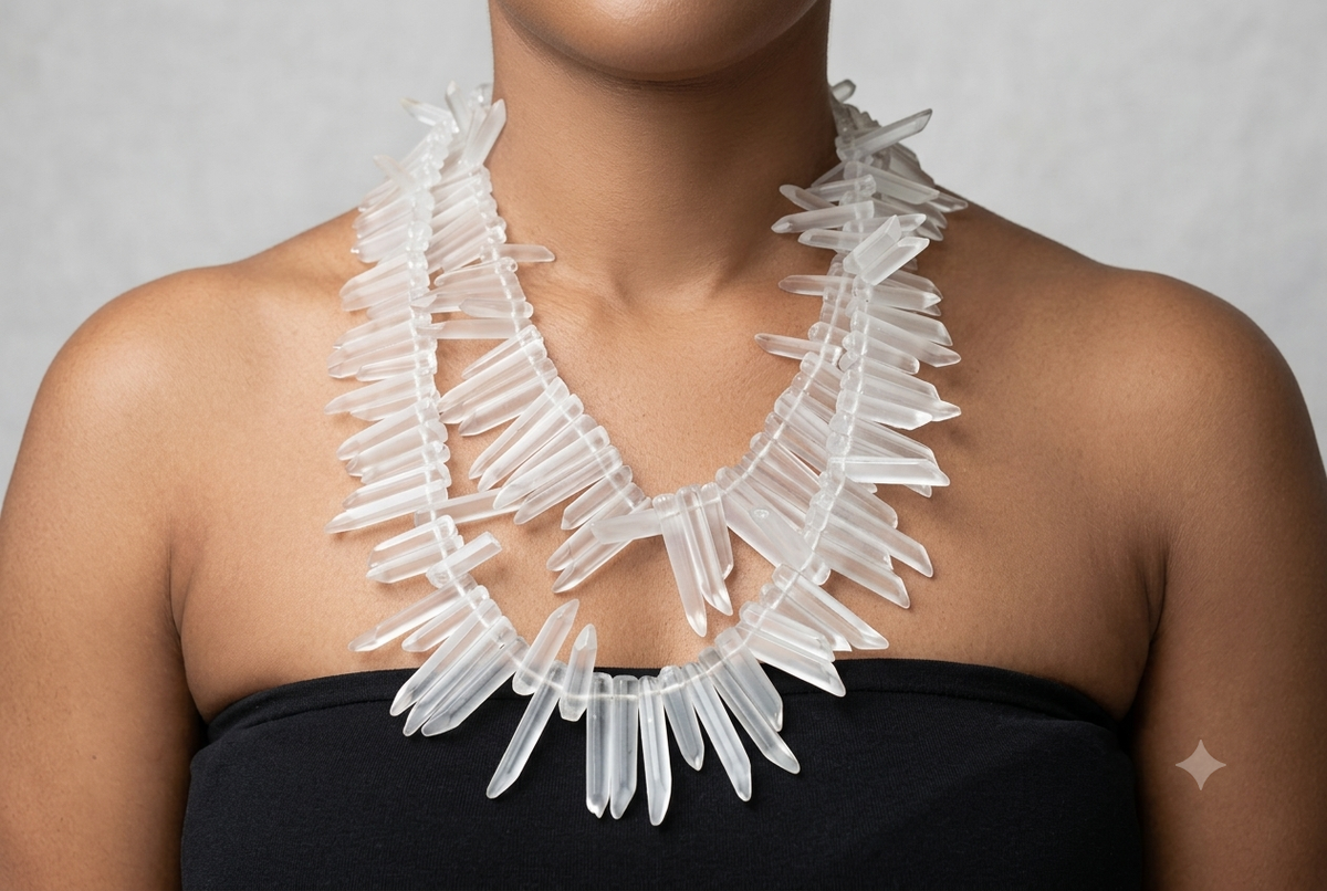 Frosted Acrylic Multi-Strand Necklace