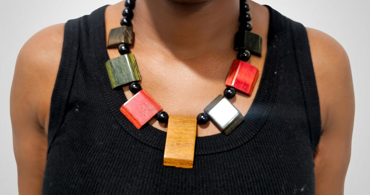 Geometric Tile Necklace