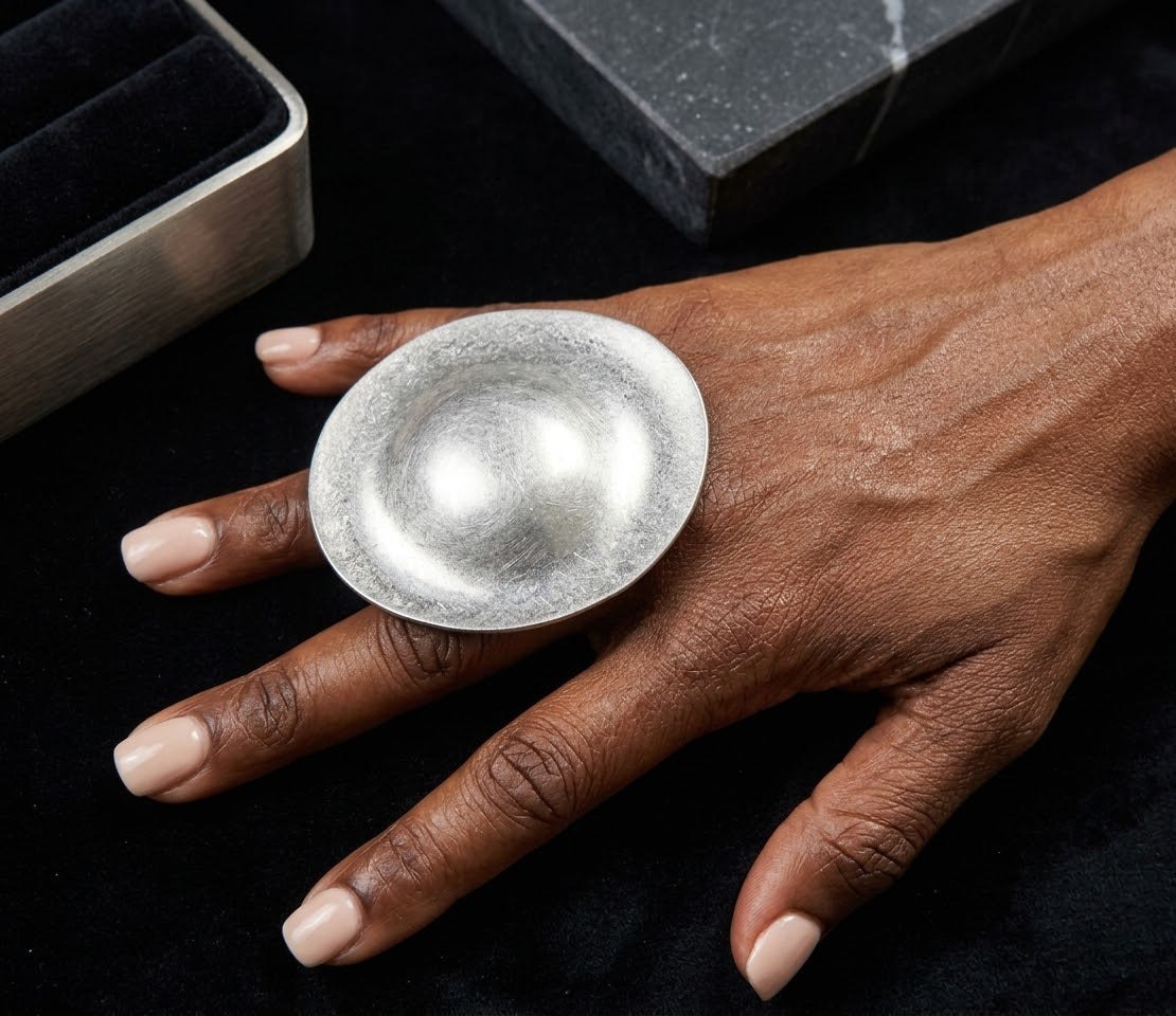 Dome Shaped Silver Ring