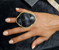 Polished Black Stone Ring
