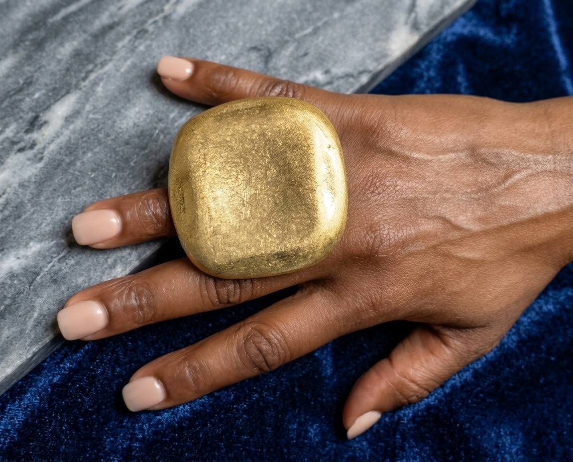 Inverted Dome Gold Ring