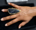 Polished Black Stone Ring