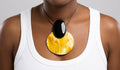 Abstract Resin Pendant Necklace