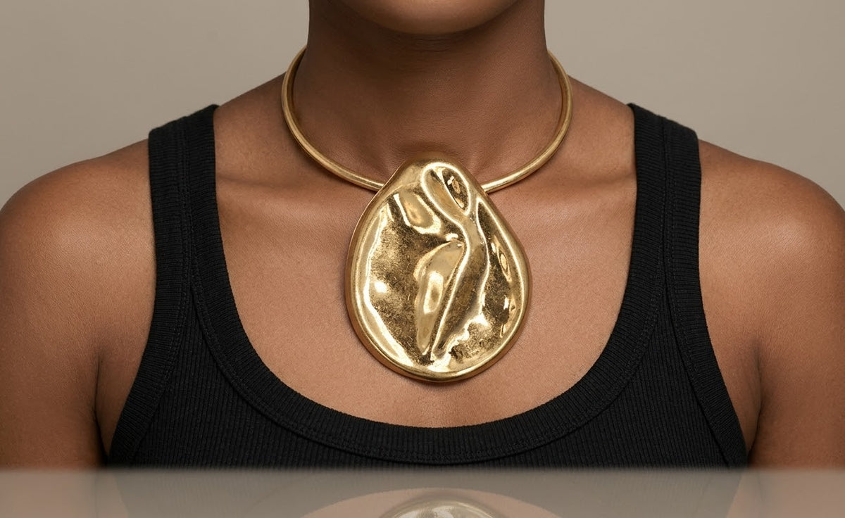 Metallic Pendant Necklace