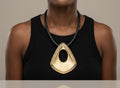 Metallic Geometric Pendant Necklace