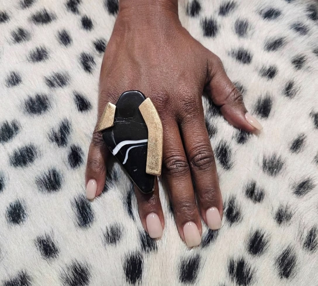 Resin & Brass Ring