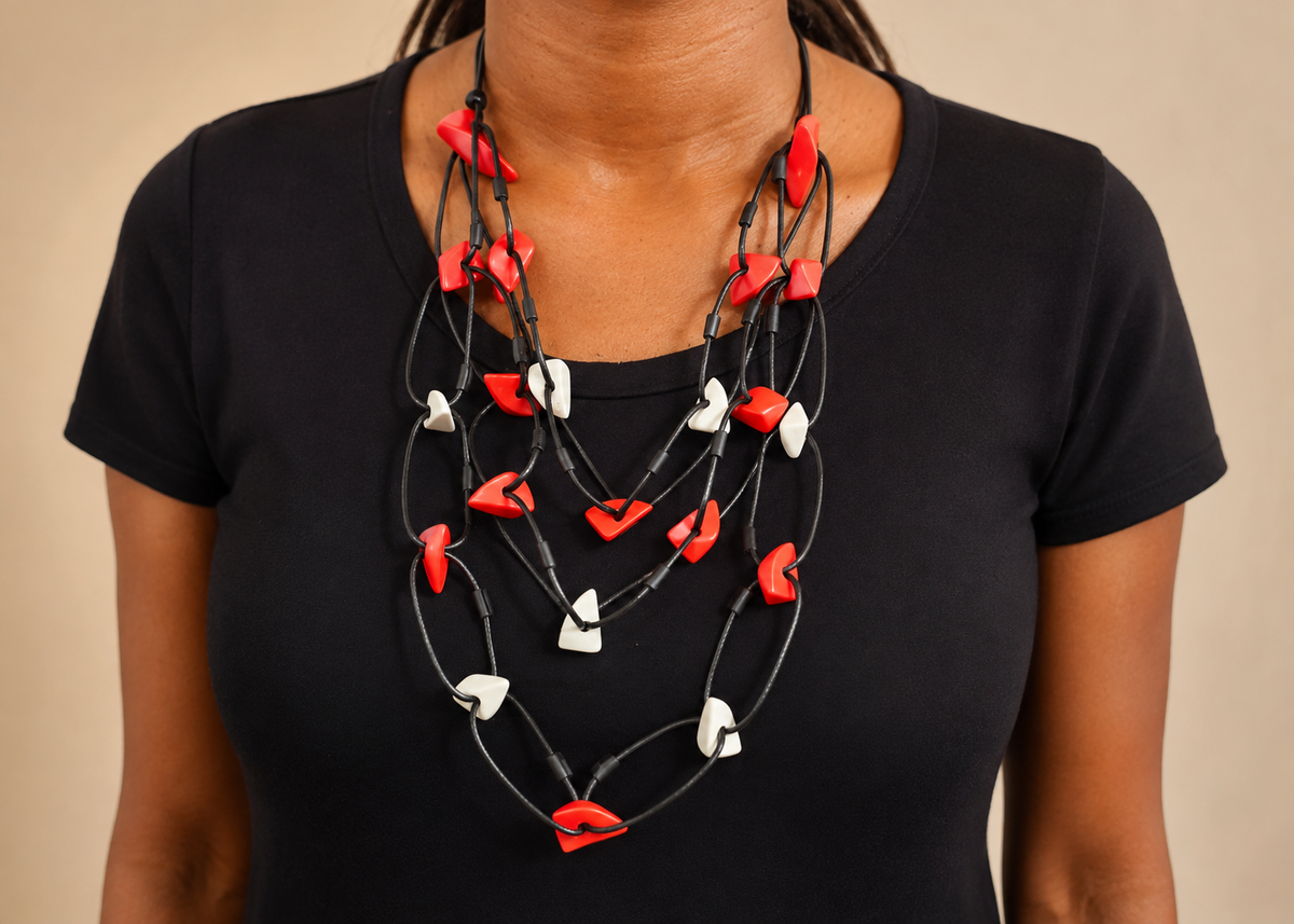 Geometric Beaded Necklace