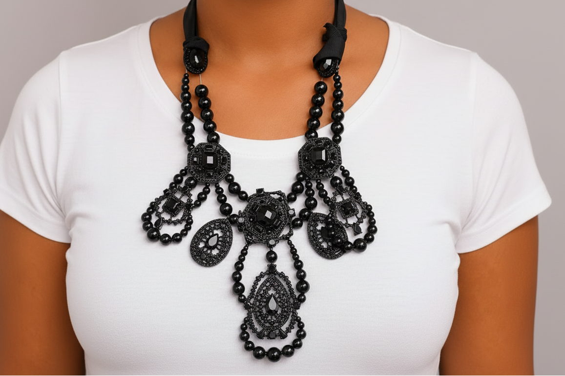 Gothic-Glam Bib Necklace